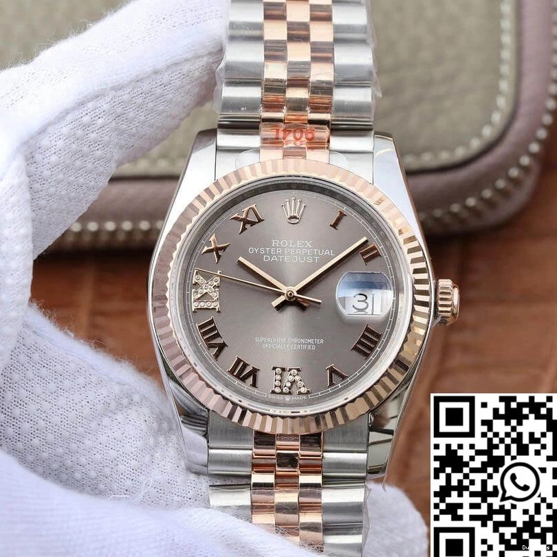 36MM Datejust Grey Dial Factory Rolex M126231-0023 GM 0327